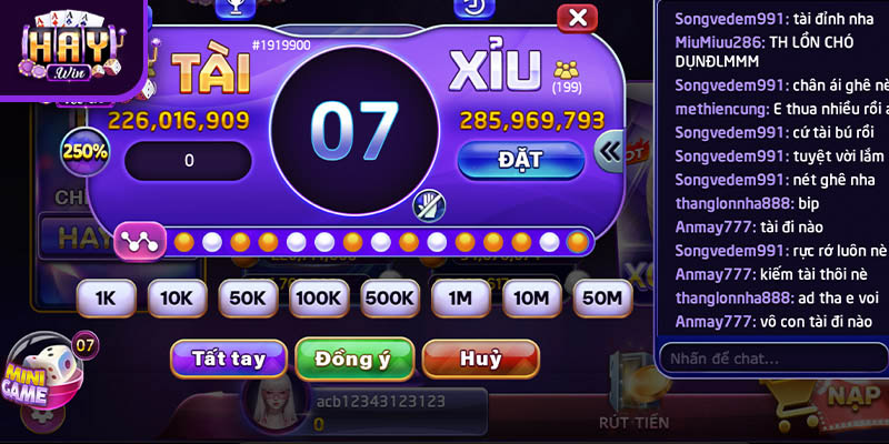 Cách tham gia tài xỉu dạng tiền ảo tại HAYWIN